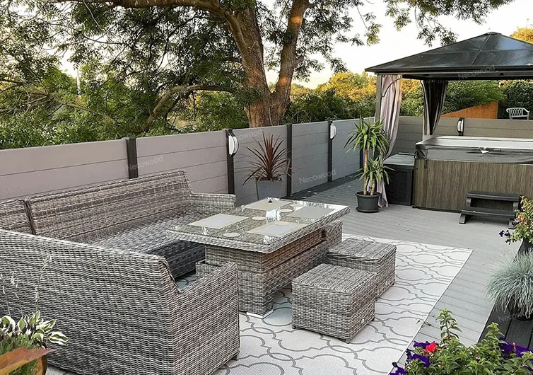 Necowood lance des panneaux de clôture WPC pour des espaces extérieurs élégants et durables