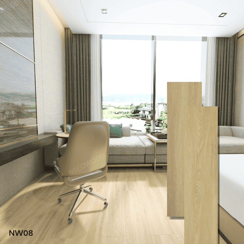 4/5 / 6 mm d'épaisseur Naturdelle Click Flooring en vinyle