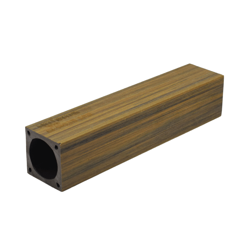 Tube en bois creux carré extérieur creux